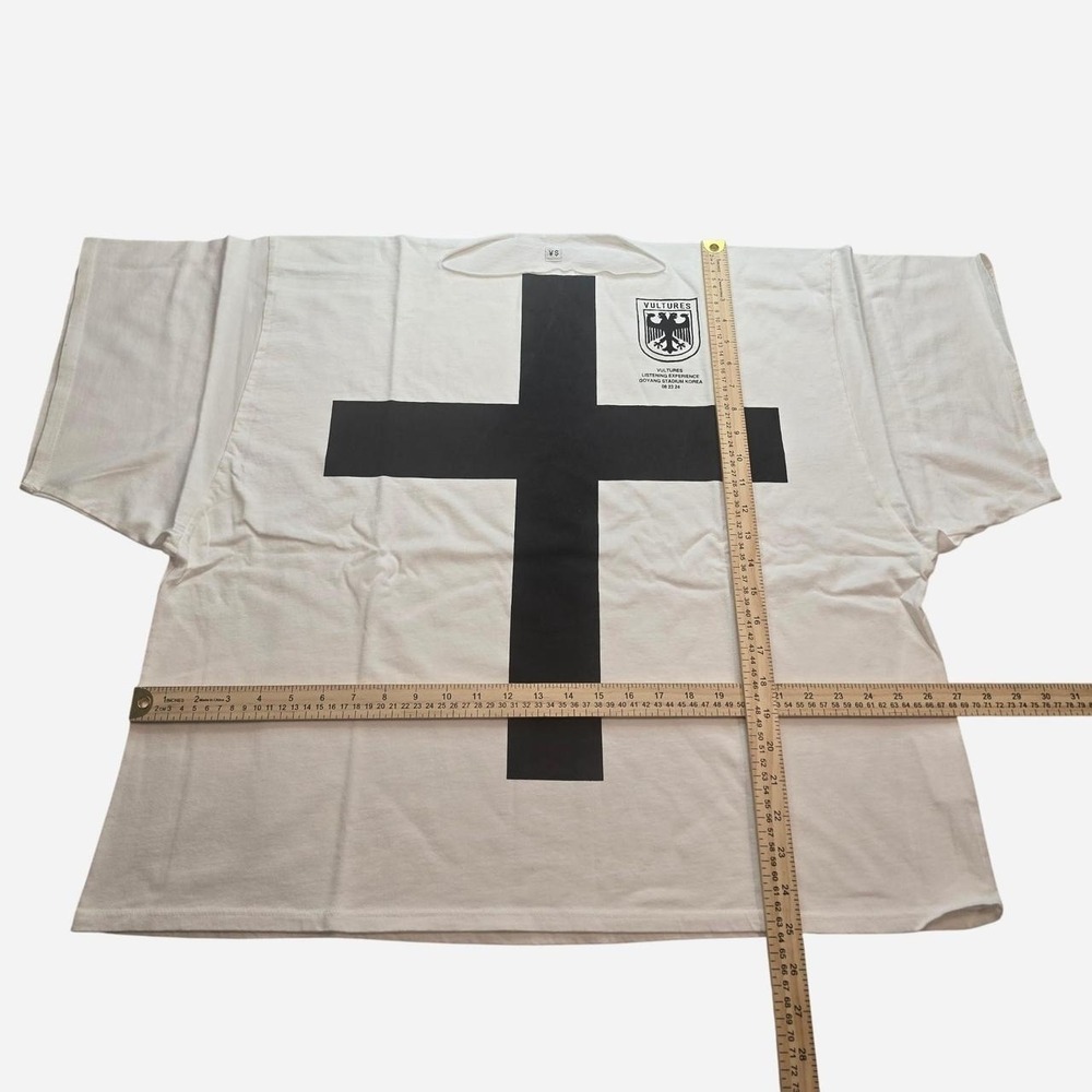 Kanye West Vultures Graphic Cross Exclusive Oversized White Shirt Mens - Large - Picture 3 of 5